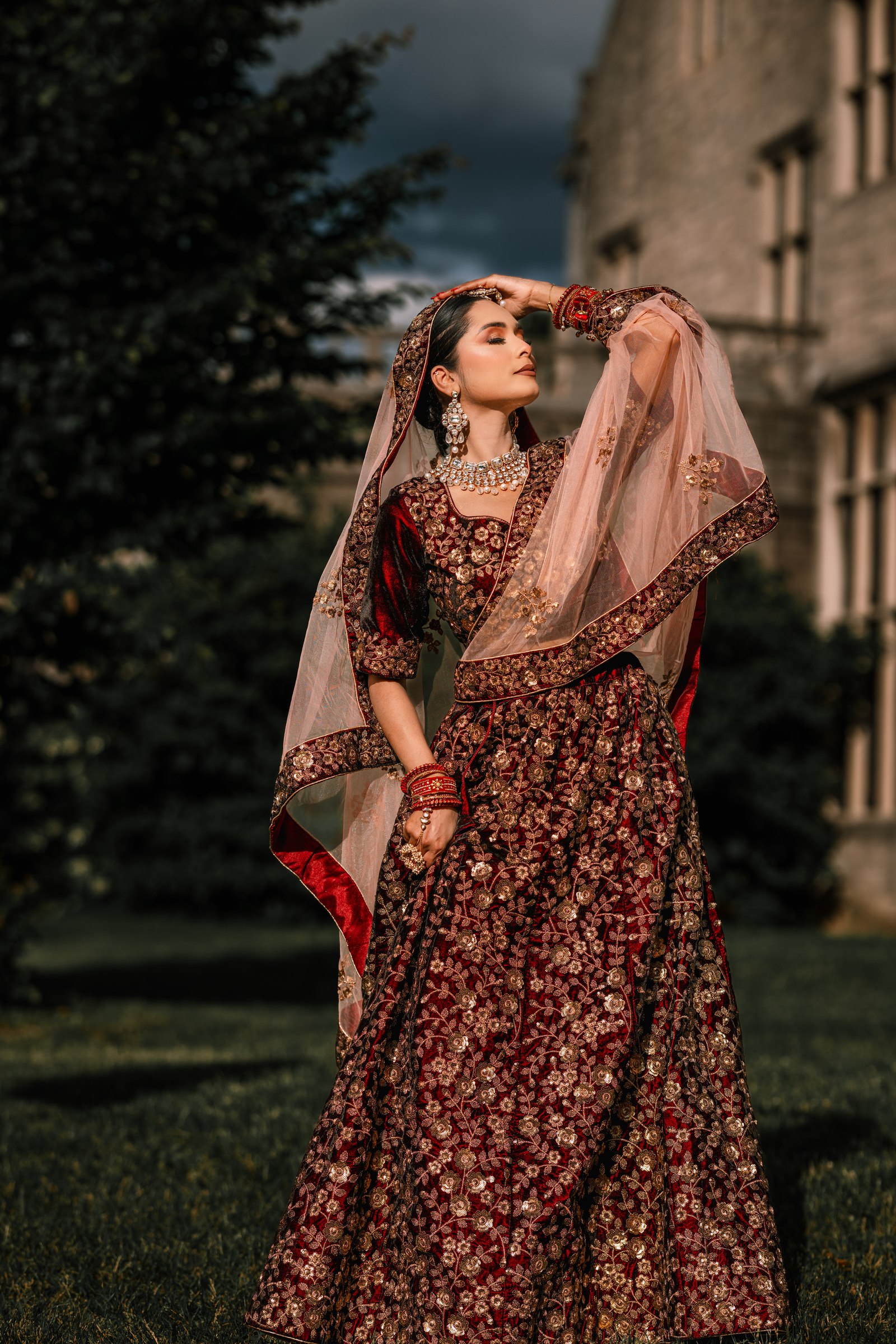 Outdoor editorial bridal portrait NYC — The Gotham Studio